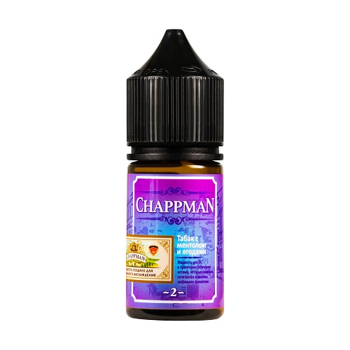 Жидкость - Chappman - №2 - Табак с ментолом ягодами - 30мл - Salt - (м) product image