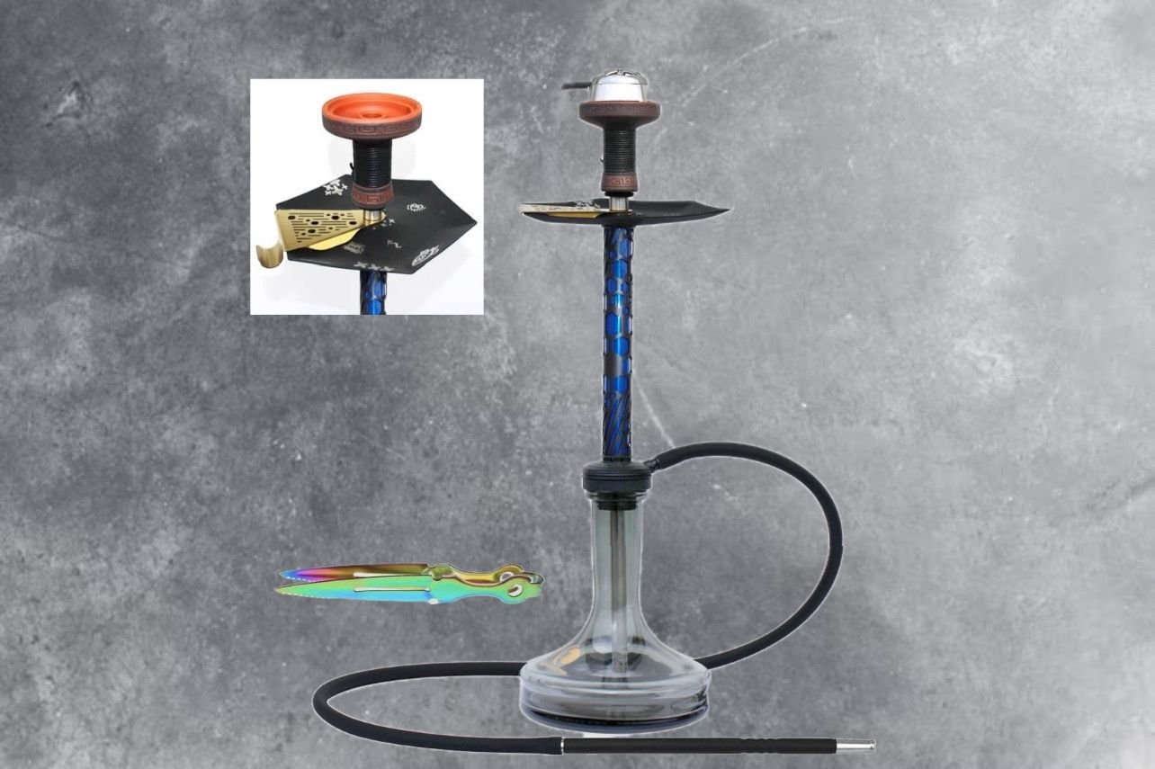 Кальян TH-20 Embery Mono, 70см (составной, полный комплект с колбой) (Blue синий) product image