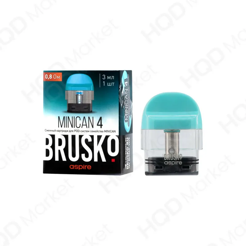 Картридж - Brusko - Minican 4 - 0,8 Ом - Бирюзовый product image