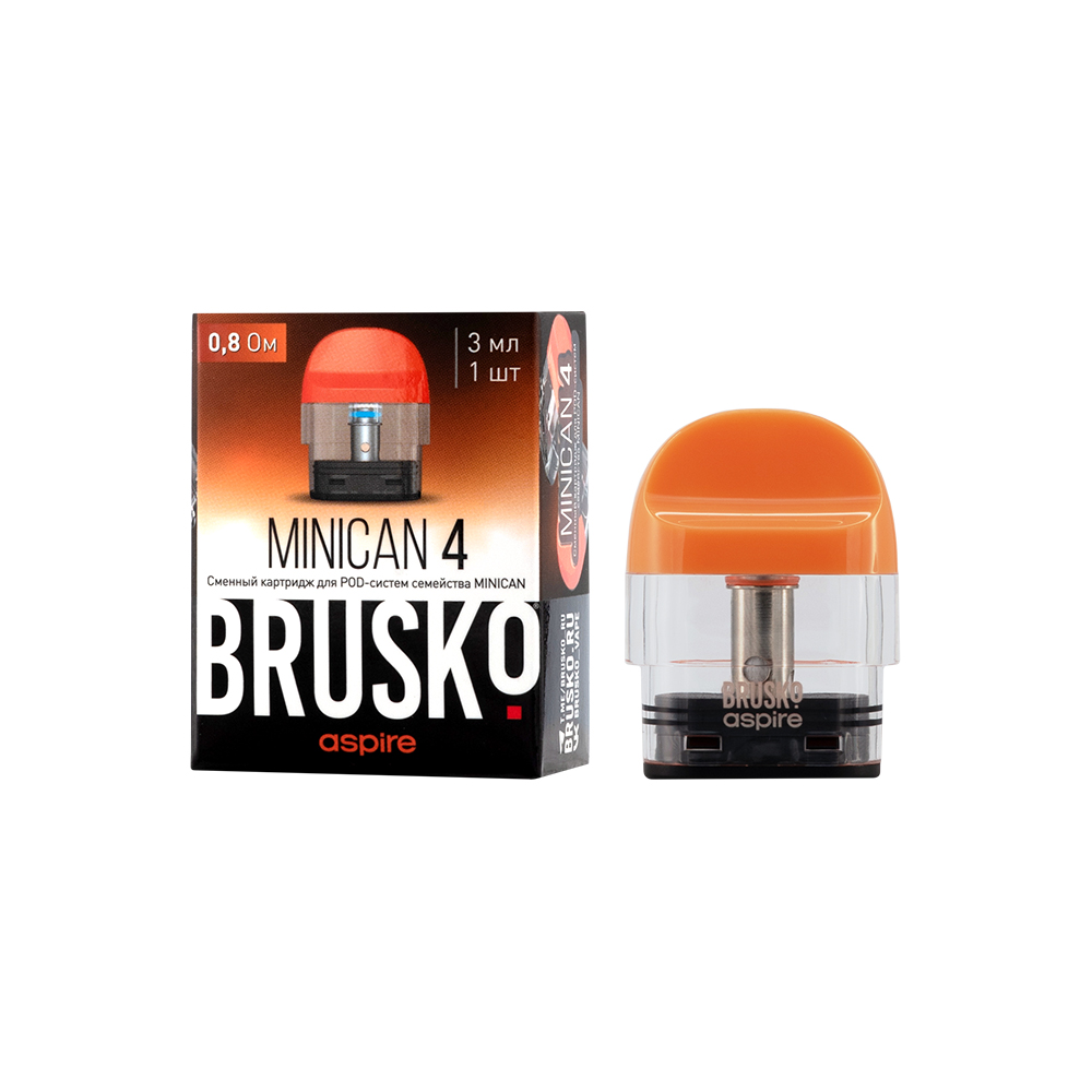 Картридж - Brusko - Minican 4 - 0,8 Ом - Оранжевый product image