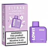 ОЭС - ELF BAR: LOW IT ВИНОГРАД СМЕННЫЙ КАРТРИДЖ (2500 ЗАТЯЖЕК) (м) product image